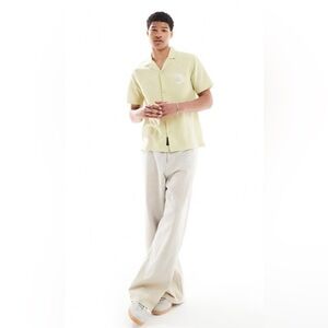 NWT Native Youth seascape embroidered shirt in pistachio Size M